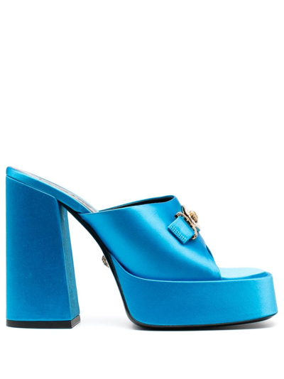 Versace Medusa 标牌细节穆勒鞋 In Blue