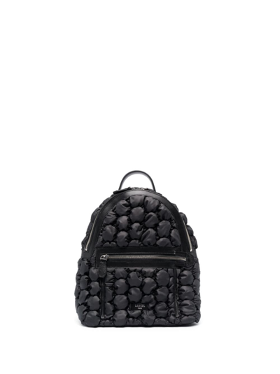 Lancel Bubble-pattern Leather Backpack In Black