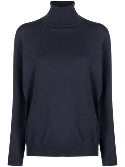 Brunello Cucinelli Roll Neck Cashmere-knit Sweater In Pierre