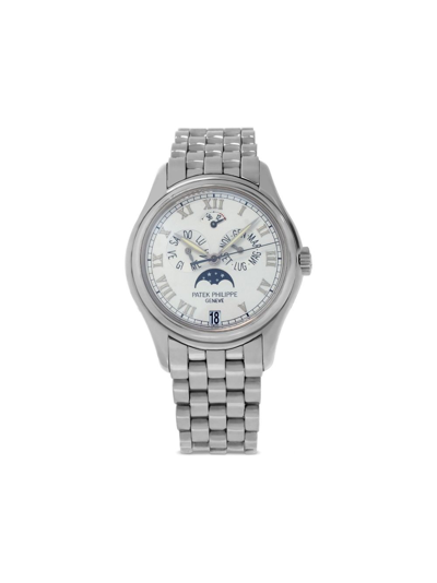 Pre-owned Patek Philippe Annual Calendar 36 毫米腕表（典藏款） In White