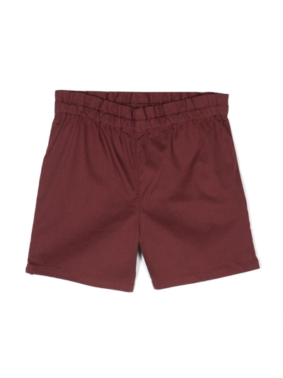 Bonpoint Kids' Milly Cotton-blend Twill Shorts In Red