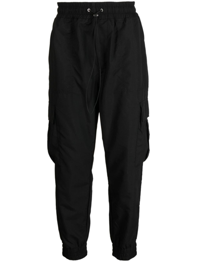 Blue Sky Inn Elasticated Drawstring-waistband Cargo Pants In Black