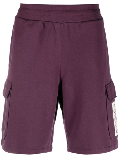 Moschino Two-pocket Track Shorts In Purple