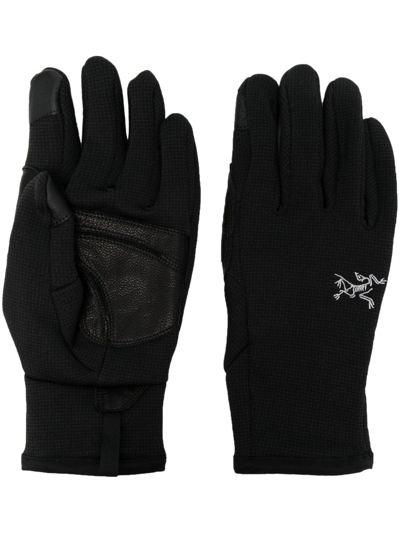 Arc'teryx Venta Logo-embroidered Gloves In Black