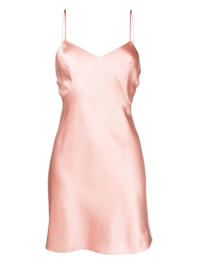 Agent Provocateur Pink Arlette Slip Minidress In 690000 Blush