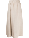 Eileen Fisher A-line Organic Linen Midi Skirt In Beige