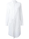 A.F.VANDEVORST A.F.VANDEVORST DRAWSTRING DETAIL SHIRT DRESS - WHITE,171DROPS11724166