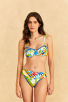 Farm Rio Bahia Mixed Scarves Bikini Top In Bahia Mixed
