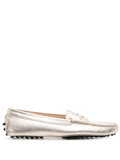 Tod's Gommino Leather Loafers In Neutrals