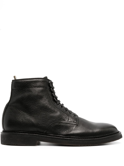 Officine Creative Lace-up Ankle Boots In Black