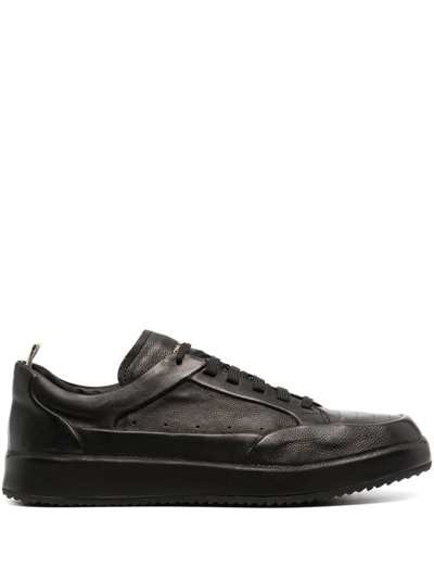 Officine Creative Ace 016 Leather Trainers In Black