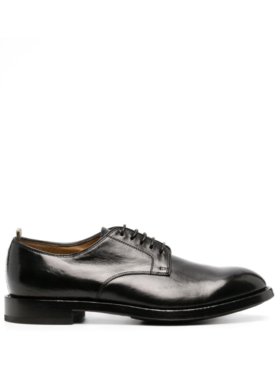 Officine Creative Leather Derby Shoes In Black