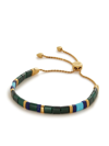 Monica Vinader Delphi Malachite Friendship Bracelet In Green