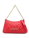 LOVE MOSCHINO LOGO-PLAQUE QUILTED TOTE BAG