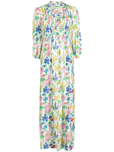 Diane Von Furstenberg Layla 花卉印花超长连衣裙 In Multicoloured