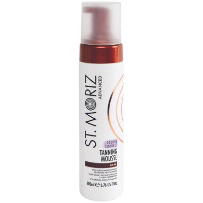 St. Moriz Advanced Dark Colour Correcting Tanning Mousse 200ml In White