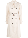 TOMMY HILFIGER LONG-SLEEVED COTTON DOUBLE-BREASTED TRENCHCOAT