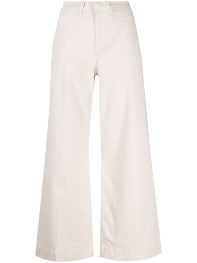 Frame Le Pixie Wide-leg Trousers In Neutrals