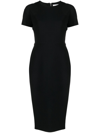 Victoria Beckham T-shirt Fitted Dress In Black