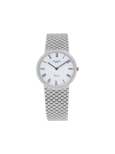 Pre-owned Patek Philippe  Calatrava 33mm In White