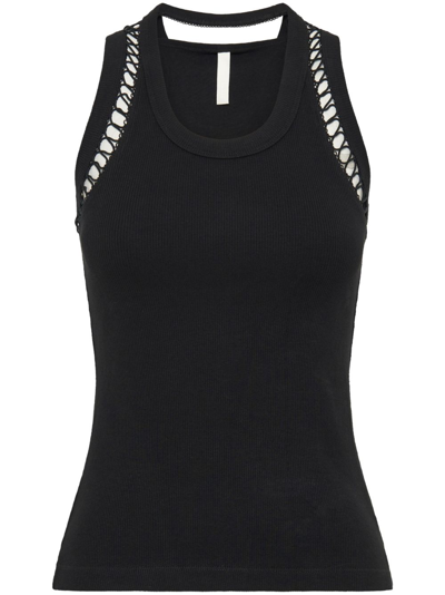 Dion Lee Lace-detail Tank Top In Black