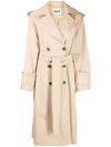 CLAUDIE PIERLOT DOUBLE-BREASTED COTTON TRENCHCOAT