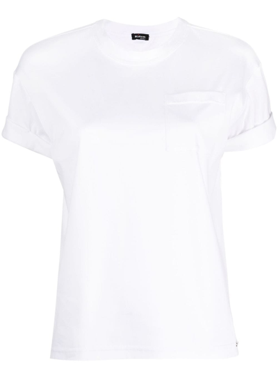 Kiton Embroidered-logo Cotton T-shirt In White