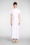 Mc2 Saint Barth Broderie-anglaise Long Dress In White