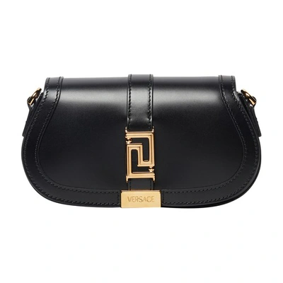 Versace Greca Goddess Mini Shoulder Bag In 1b00v_black__gold