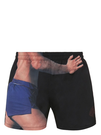 Jw Anderson Printed Swim Shorts In Black