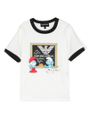 Emporio Armani X Smurfs Logo-print Cotton T-shirt In White