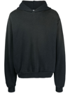 Acne Studios Logo-print Drop-shoulder Hoodie In Black
