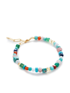 Monica Vinader Gold Freedom Multi Gemstone Beaded Bracelet Freedom Stones In Blue