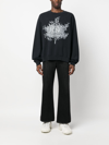 Acne Studios Logo-print Cotton Sweatshirt In Black