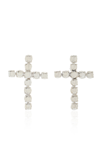 Martine Ali Sterling Silver Cross Earrings