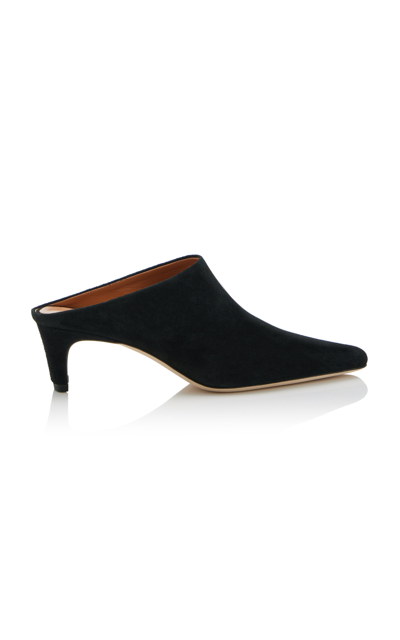 Staud Wally Suede Mules In Black