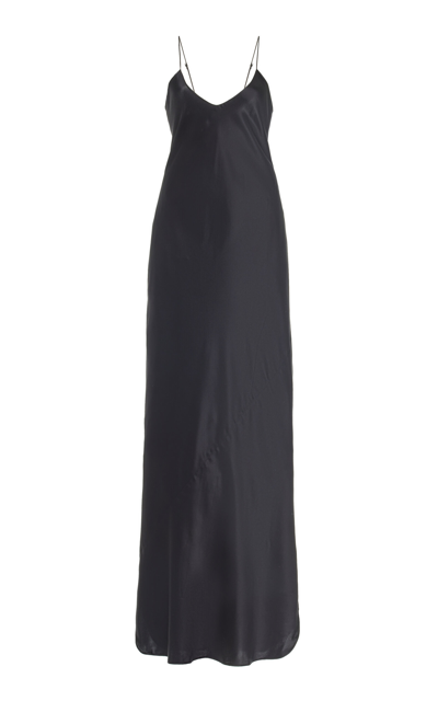 Nili Lotan Cami Silk Gown In Black