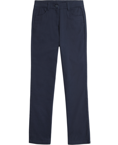 Nautica Big Girls High Waisted 4-pocket Bootcut Pants In Navy