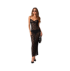 Edikted Xandra Sheer Lace Maxi Dress In Black