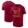 NIKE NIKE  BURGUNDY WASHINGTON COMMANDERS LOCKUP ESSENTIAL T-SHIRT