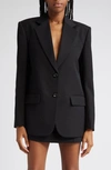 Alexander Wang Oversize Single-breasted Blazer In 001 Black