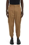 Versace Medusa Cotton Cargo Pants In Beige