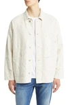 CLOSED DISTRESSED COTTON BLEND TWILL LAB JACKET