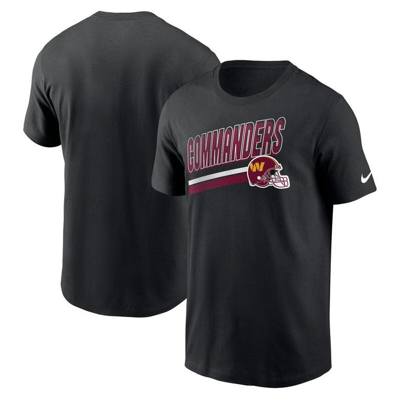 Nike Black Washington Commanders Essential Blitz Lockup T-shirt In Black