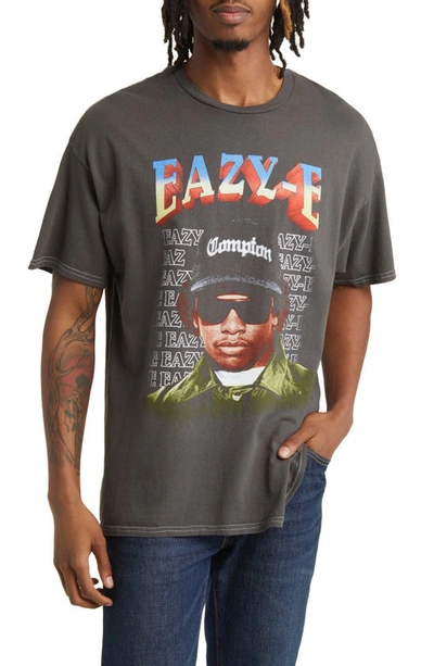 Merch Traffic Eazy-e Sunglasses Graphic T-shirt In Black Pigment Wash