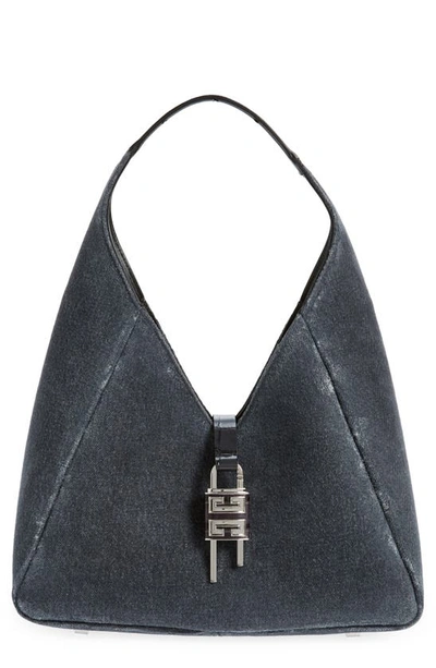 Givenchy G-hobo 中号牛仔单肩包 In Grey