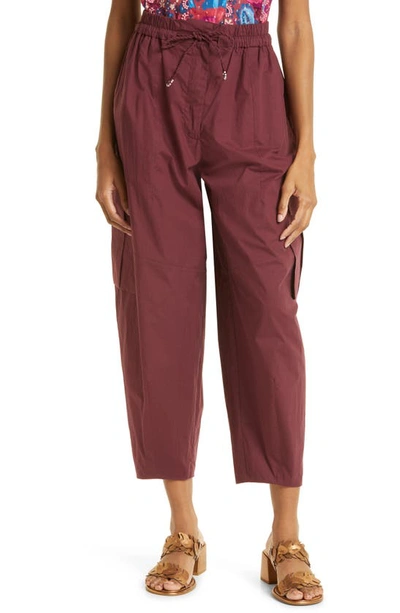 Farm Rio Ankle Cargo Trousers In Purple