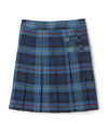 French Toast Toddler Girls Adjustable Waist Plaid Two-tab Scooter Plaid Skirt In Blue