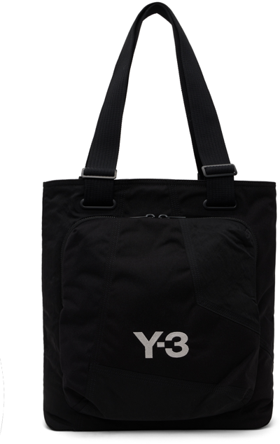 Y-3 Cl Logo-print Tote Bag In Black