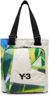 Y-3 OFF-WHITE & YELLOW PRINTED TOTE